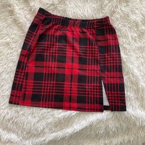 plaid mini skirt, size xs